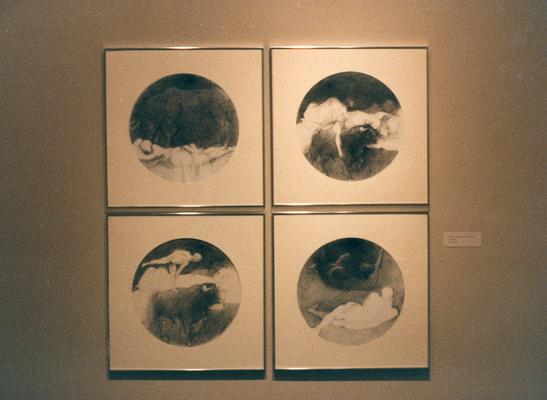 A series of four ink drawings entitled 