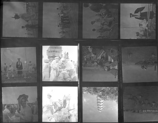 A proof sheet of twelve photographs of scenes aboard the U.S.S. Wasp and in Asia, taken by John Tuska while in the Navy