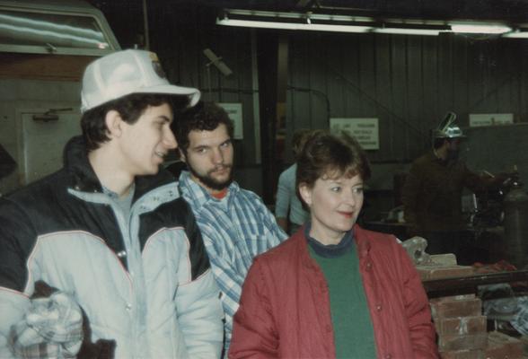 Jack Gron and four students in the University of Kentucky foundry. The photograph was taken by Zig Gierlach