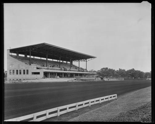 Trotting track; new grandstand