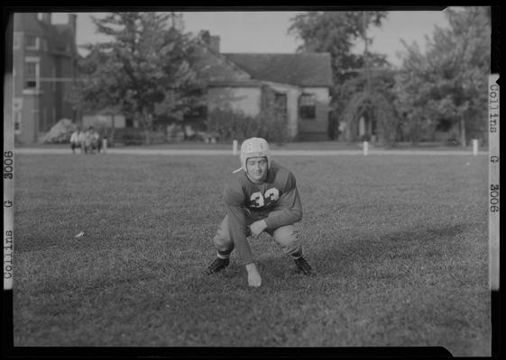 Crimson Year Book, Transylvania College; football player (G. Collins, #33)