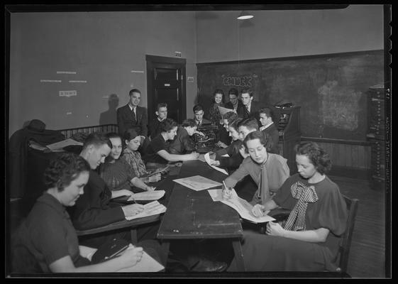 Crimson Year Book, Transylvania College; classroom