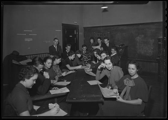 Crimson Year Book, Transylvania College; classroom