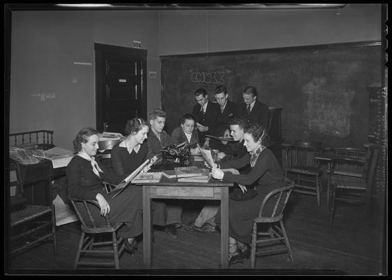 Crimson Year Book, Transylvania College; classroom