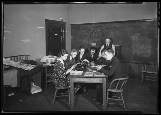 Crimson Year Book, Transylvania College; classroom