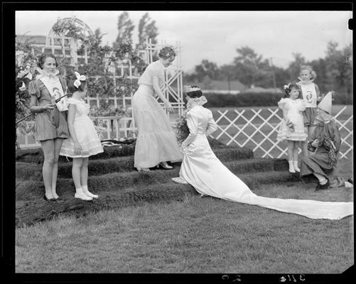 University of Kentucky May Day; queen being crowned