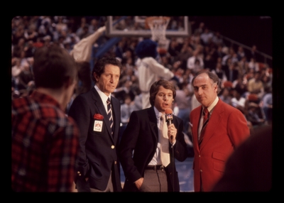 UK vs. LSU: NBC sportscasters Al Michaels, Bob Costas, and Billy Packer