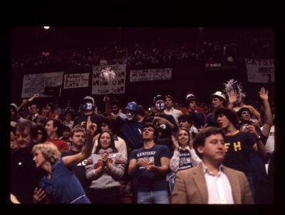 UK vs. LSU: Fans with NBC signs in background