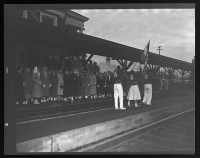 UK fans at train station