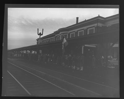 UK fans at train station