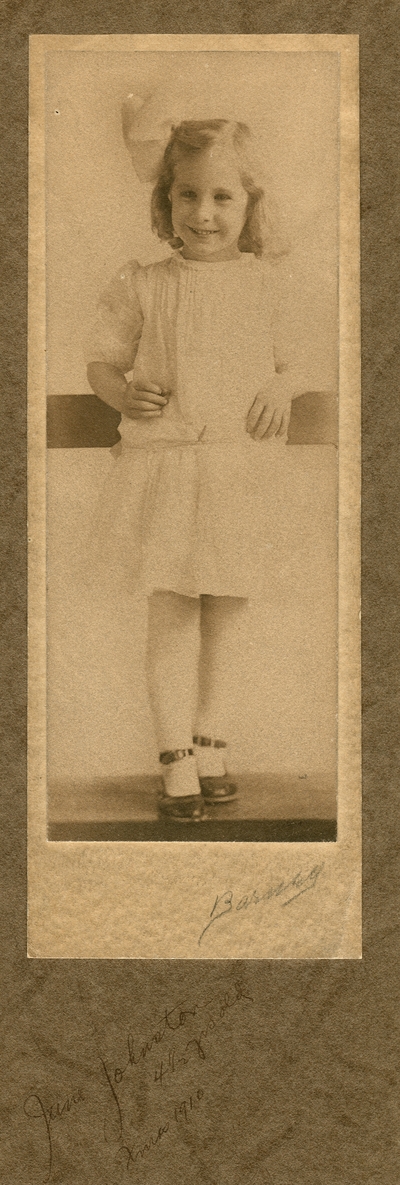 Young girl; noted on front: 