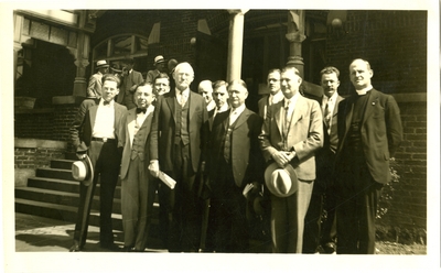 Visiting Reverends G.W. Haggard, E.L. McClurkan, C.P. Hall, R.P. Mahon, Reinhold Niebuhr, W.B. Spofford, L.C. Kelly, L.W. Buckley, S.E. Tull, W.F. Pettus, and C.R. Barnes