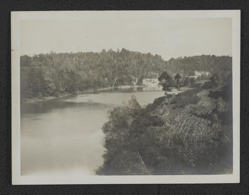 River and a farm field