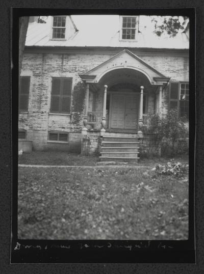 Steps to entrance of house in need of repair. Near Springfield, Kentucky