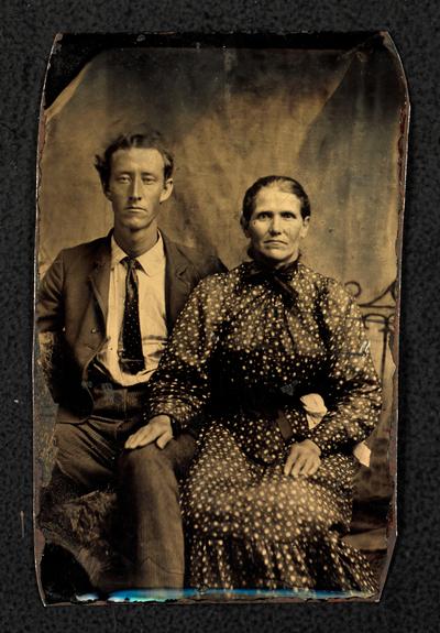 Couple, unidentified. Tin-type photography