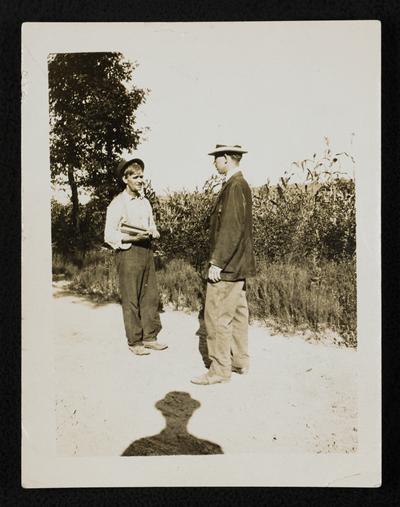 Alabama students. Back of the photograph reads: An adult illiterate in an Alabama Moonlight School. The teacher, 'Will you be at school tonight?' Pupil, 'I ain't missed nary a time.'