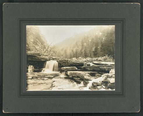 Waterfall. Bottom of the photograph reads, 'Breaks at Big Sandy River