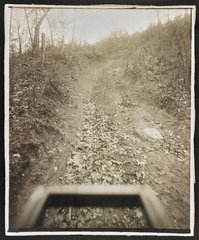 The model road in front of Alfrey School, Rowan County