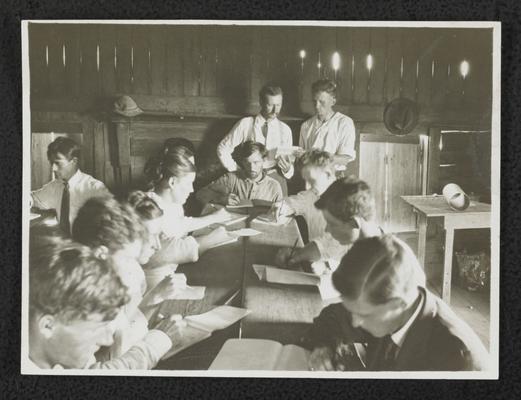 Alabama students. Back of the photograph reads: Alabama Moonlight School