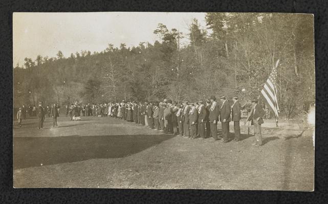 Kentucky students. Back of the photograph reads: Rowan County parade, Moonlight School pupils