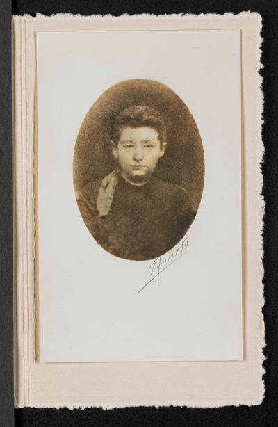 Formal portrait of Cora Wilson Stewart as a young girl