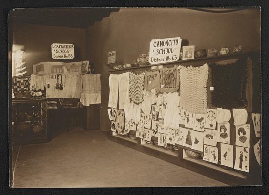 Displays from the Los Cuarteles School, District No. 28 and Cañoncito School, District No. 13, in New Mexico