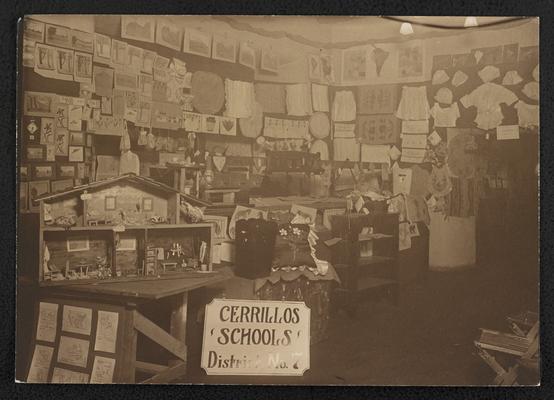 Display from the Cerrillos Schools, District No. 7, in New Mexico