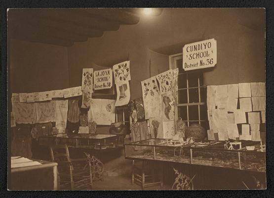 Displays from the La Joya School, District No. 38 and Cundiyo School, District No. 36 in Texas