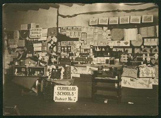 Display from the Cerrillos Schools, District No. 7, in New Mexico