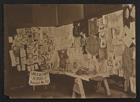 Display from the San Ildefonzo Schools, District No. 29, in New Mexico