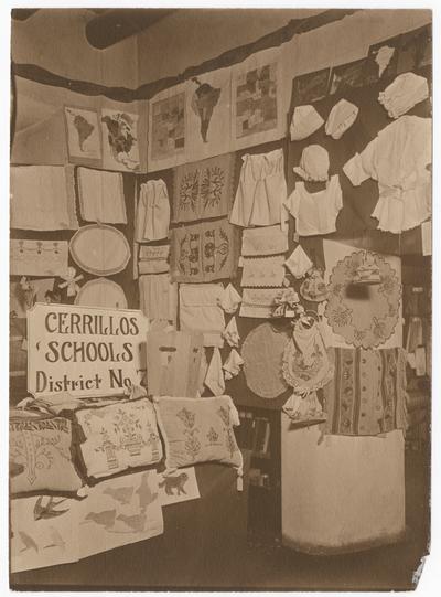 Display from the Cerrillos Schools, District No. 7, in New Mexico