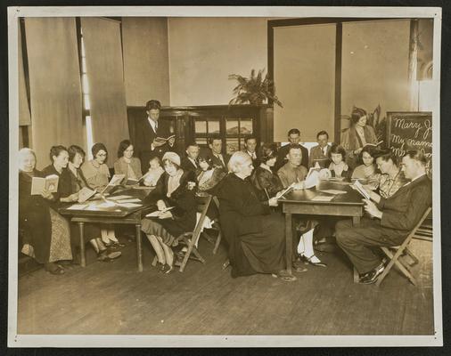 Georgia students. Georgia adult students in cotton-mill district