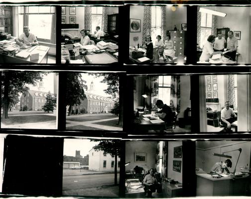 Hackett, Bob; Contact sheet of Hackett and some of his associates (11 photos)