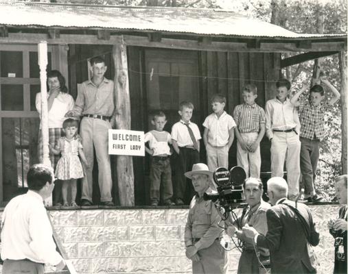 Johnson, Lyndon B. and Ladybird; A rural family anticipates the arrival of the First Lady