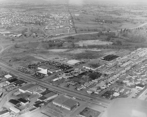 Paul Miller Ford; Aerial view of Paul Miller Ford, 1972