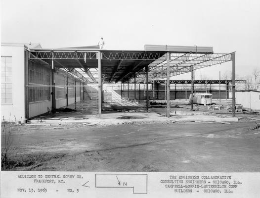 Frankfort; Central Screw Company; Construction; Addition to Central Screw Co. #3