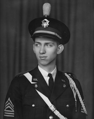 Adams, Perry, Student Personnel Director with the University of Kentucky Marching Band, oboe player with the University Wind Ensemble, photo featured on page 218 of the 1941 