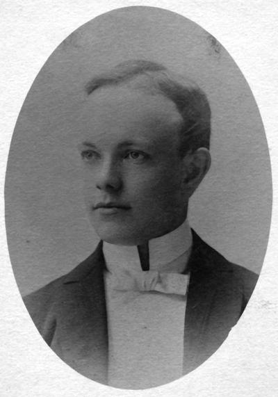 Anderson, F. Paul, Dean of Mechanical Engineering, 1892 - 1918, Dean of Engineering, 1918 - 1934, birth 1867, death April 8, 1934, Photo of Anderson as a young man approximately 18 years old