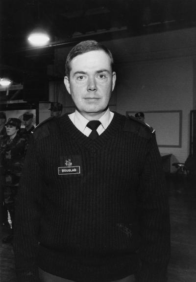 Douglas, Major John, Director, University of Kentucky, Reserve Officer Training Corps (ROTC), photograph featured in April 9, 1992 