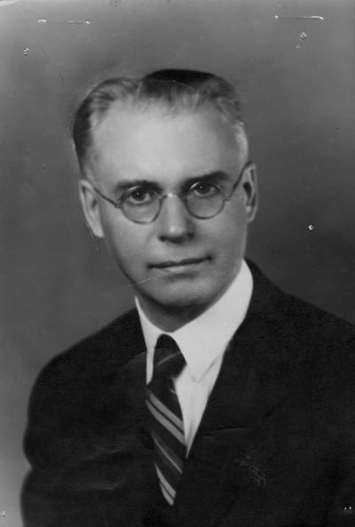 Evans, Alvin Eleazer, Professor and Dean, College of Law, 1926 - 1948, Emeritus, 1948 - 1953, birth 1880, death 1953