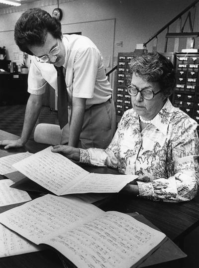 Farrell, David, UK Libraries Special Collections, pictured with Adelle Dailey, University Informations Services