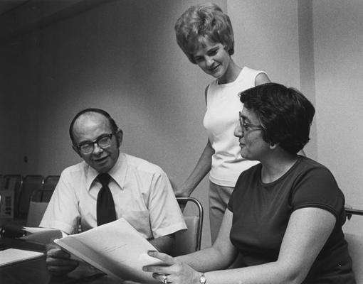 Lindley, Jean C., Assistant to Director of State and Legal Services, pictured are Adelstein, Lindley, and Visitor