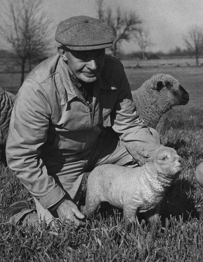 Barber, Harold J., head sheep herdsman, Photograper: Public Relations Department, John Mitchell, Lexington, KY