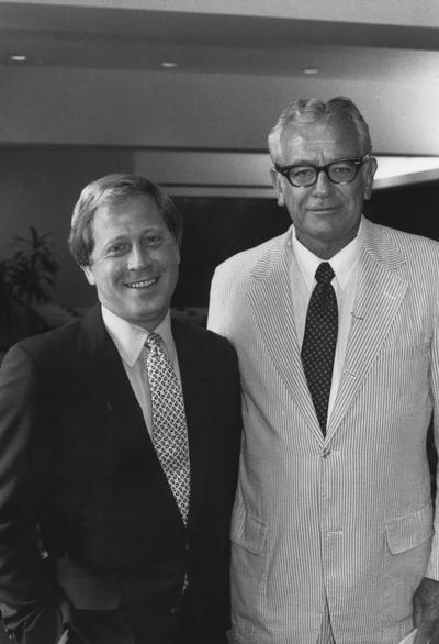 Lunsford, Bruce, member of Board of Trustees 1984 - 1987, pictured with Dr. Otis Singletary