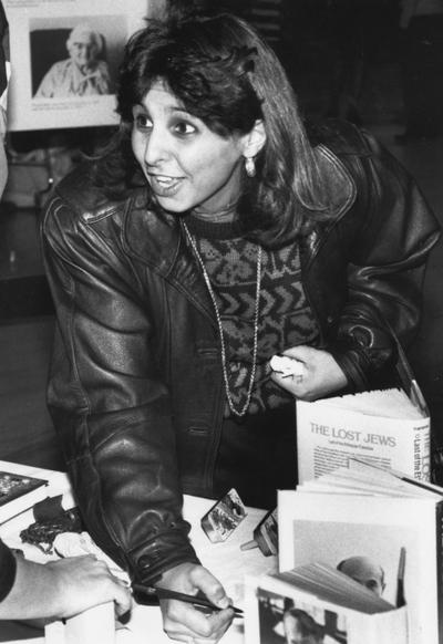 Rasheed, Nadia, senior clinical research assistant at the Chandler Medical Center, Cutural Diversity Festival in Feburary 1992, pictured in March 1992 Communi-K, photograph by John Mitchell