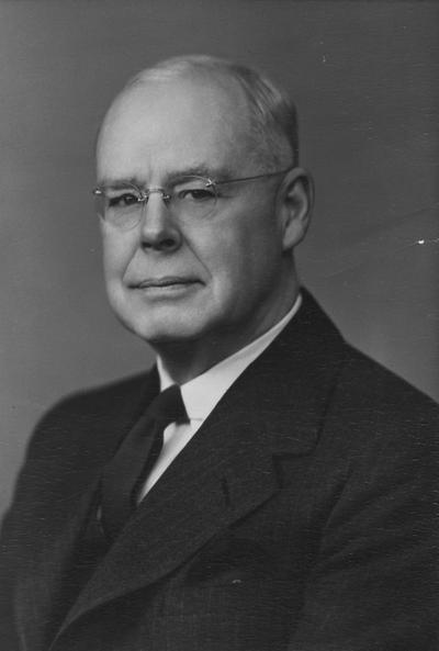 Bower, William Clayton, Professor, Sociology Department, 1944 - 1952 (?), Public Relations Department photograph, Photographer, Lafayette Studio