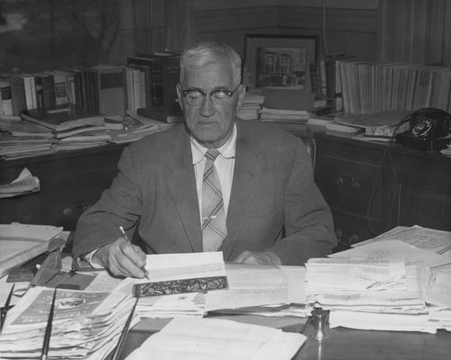 Terrell, Daniel V., Dean of College of Engineering 1946-1957, Professor of Engineering 1917-1946, Emeritus 1957-, photograph by Ted W. Simmons