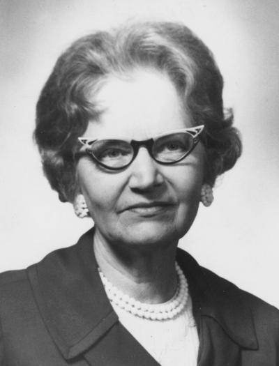 Warren, Lucille E., Home Economics Extension Agent, Food Specialist for Bullit, Shepardsville, Hopkins, and Clark Counties 1947-1968