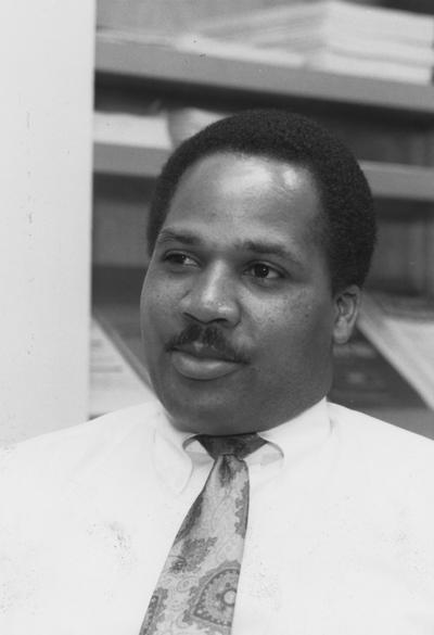 Brown, Robert, African American computer programer in anesthesiology, Photograph featured in March 12, 1992 