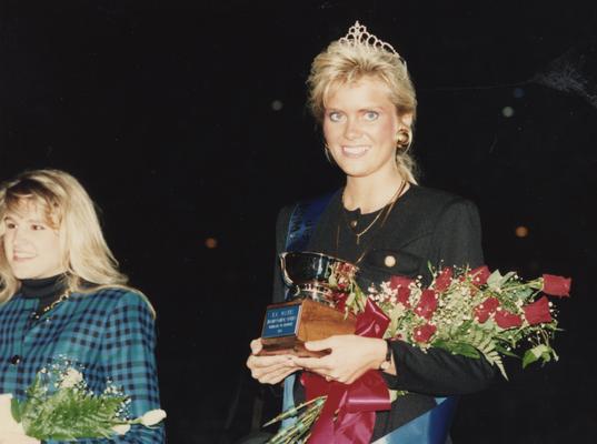 Watt, Kristin Catherine (K.C.), 1989 Homecoming Queen crowned at a football game at Commonwealth Stadium, married name Ms. Scott Crosbie